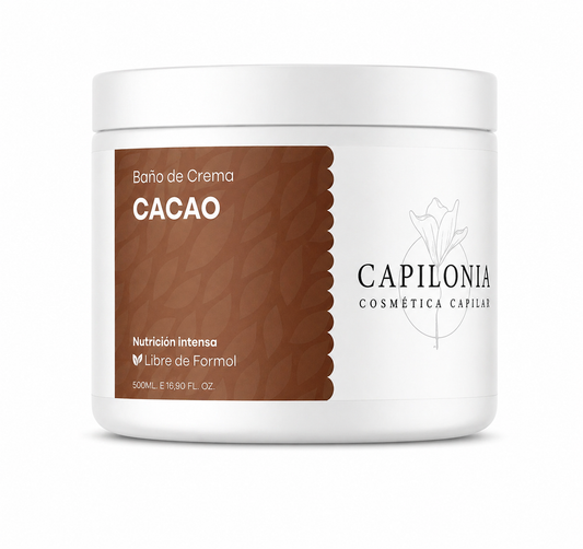 Baño de Crema de Cacao | Nutrición Intensa y Brillo para Cabellos Secos y Dañados (500ml)